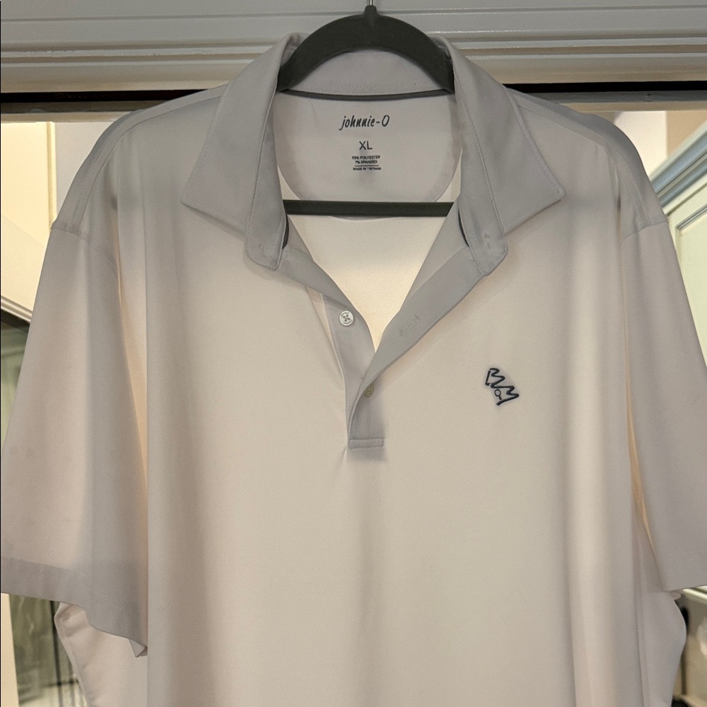 johnnie-O Men's white Polo Shirt - Bedens Brook